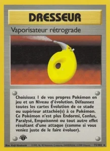 Carte Pokemon Vaporisateur rétrograde 72/102 Set de Base