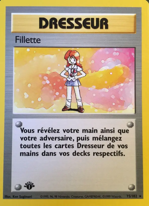 Scan HD carte Pokémon Fillette 75/102 — Set de Base