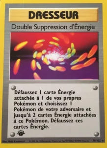 Carte Pokemon Double Suppression d'Énergie 79/102 Set de Base
