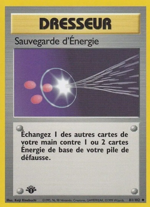 Scan HD carte Pokémon Sauvegarde d'Énergie 81/102 — Set de Base