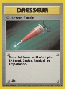 Carte Pokemon Guérison Totale 82/102 Set de Base