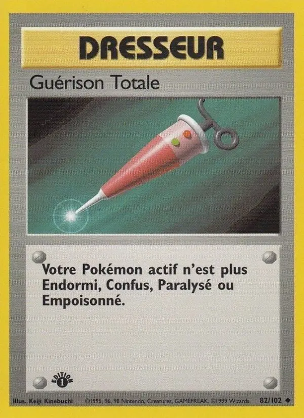 Scan HD carte Pokémon Guérison Totale 82/102 — Set de Base