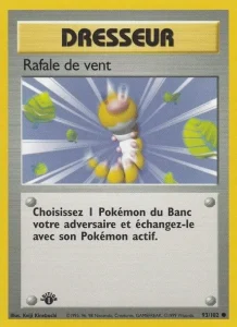 Carte Pokemon Rafale de vent 93/102 Set de Base