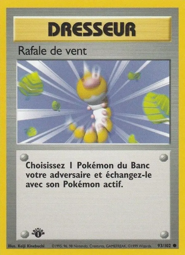 Scan HD carte Pokémon Rafale de vent 93/102 — Set de Base
