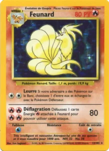 Carte Pokemon Feunard 12/102 Set de Base