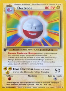 Carte Pokemon Électrode 21/102 Set de Base