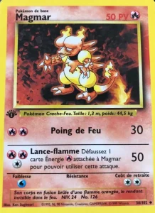 Carte Pokemon Magmar 36/102 Set de Base
