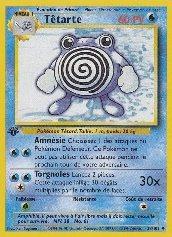Scan HD carte Pokémon Têtarte 38/102 — Set de Base