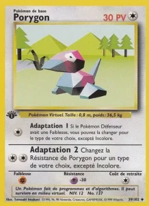 Carte Pokemon Porygon 39/102 Set de Base