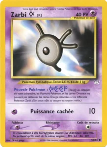 Carte Pokemon Zarbi K 58/64 Neo Revelation