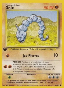 Carte Pokemon Onix 56/102 Set de Base