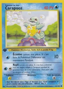 Carte Pokemon Carapuce 63/102 Set de Base