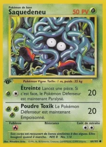 Carte Pokemon Saquedeneu 66/102 Set de Base