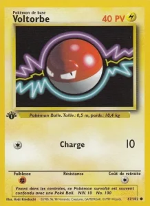 Carte Pokemon Voltorbe 67/102 Set de Base