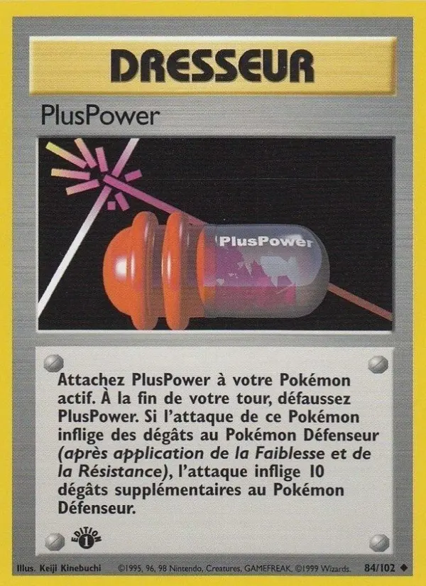 Scan HD carte Pokémon PlusPower 84/102 — Set de Base