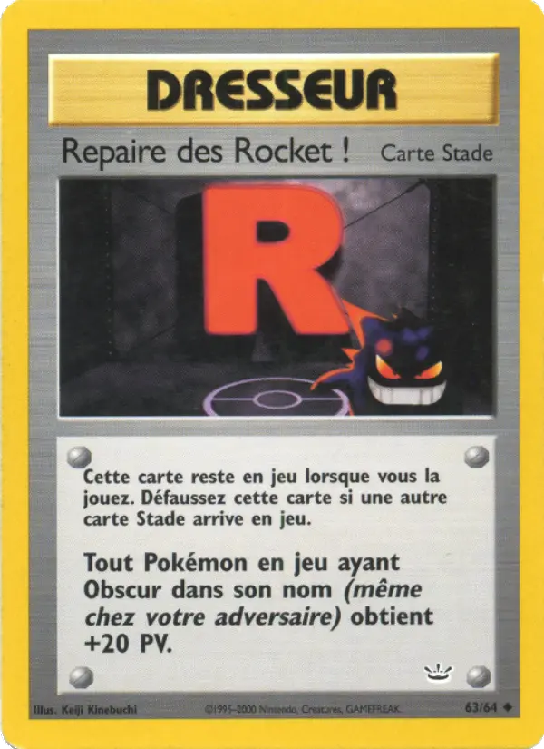 Scan HD carte Pokémon Repaire des Rocket ! 63/64 — Neo Revelation