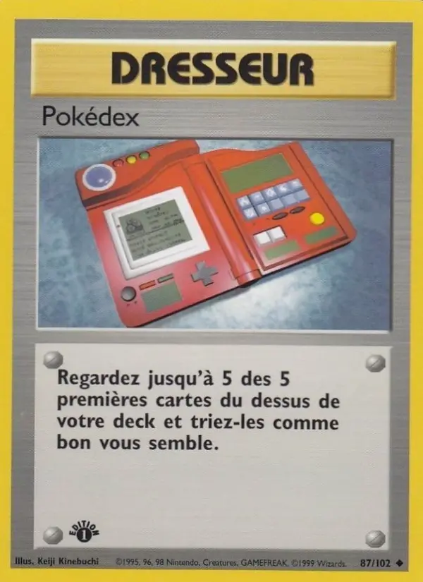 Scan HD carte Pokémon Pokédex 87/102 — Set de Base
