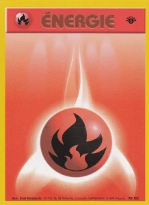 Carte Pokemon Énergie Feu 98/102 Set de Base