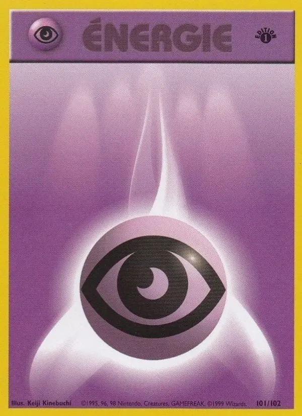 Scan HD carte Pokémon Énergie Psy 101/102 — Set de Base