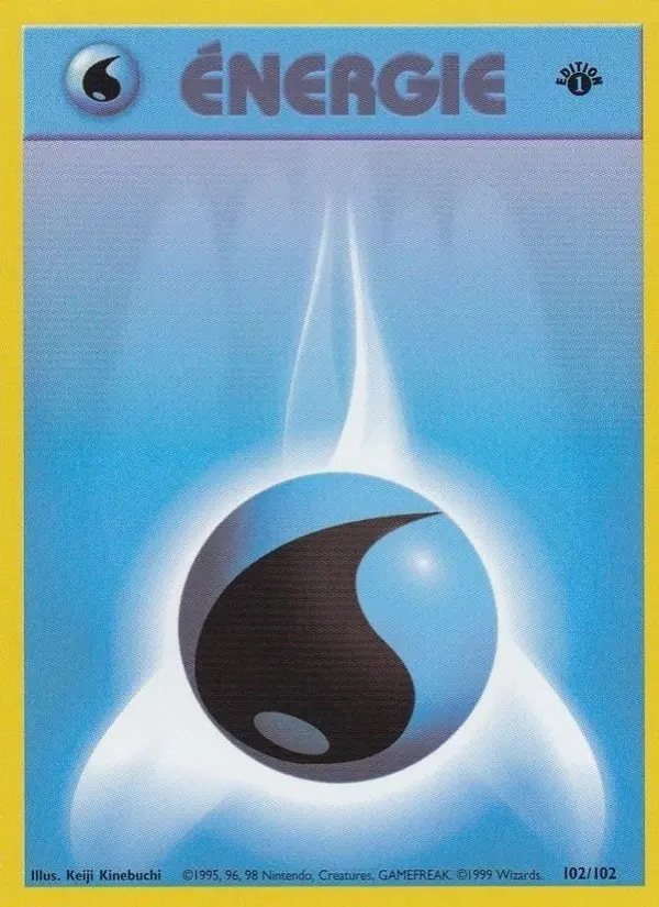 Scan HD carte Pokémon Énergie Eau 102/102 — Set de Base