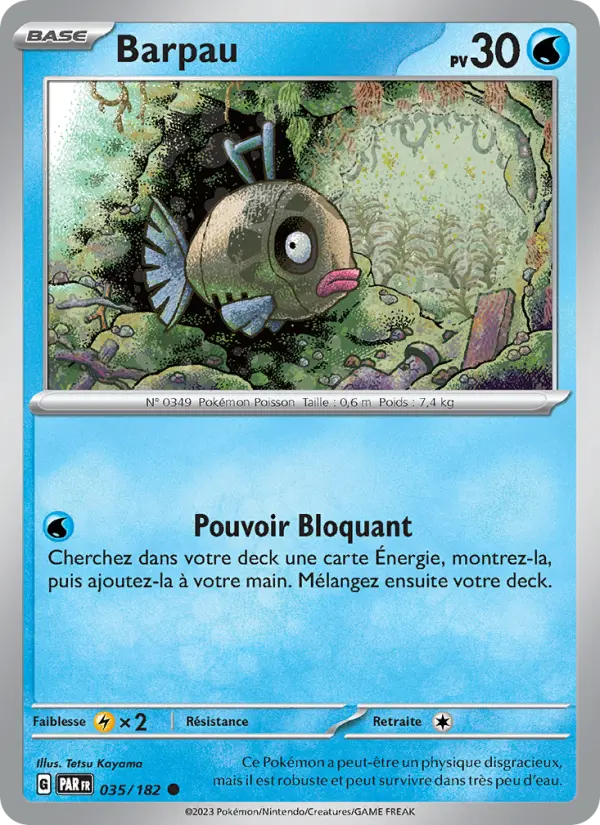 Scan HD carte Pokémon Barpau 035/182 — Faille Paradoxe
