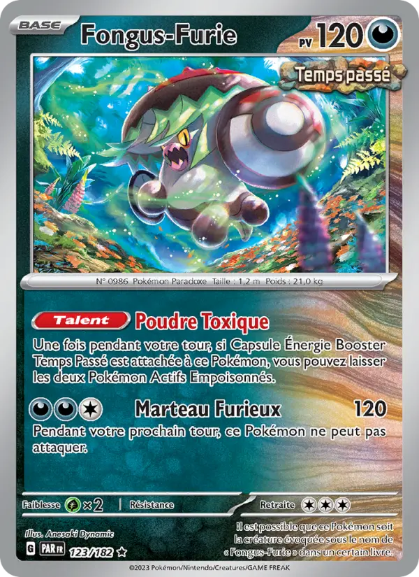 Scan HD carte Pokémon Fongus-Furie 123/182 — Faille Paradoxe