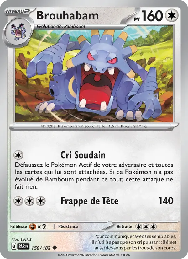 Scan HD carte Pokémon Brouhabam 150/182 — Faille Paradoxe