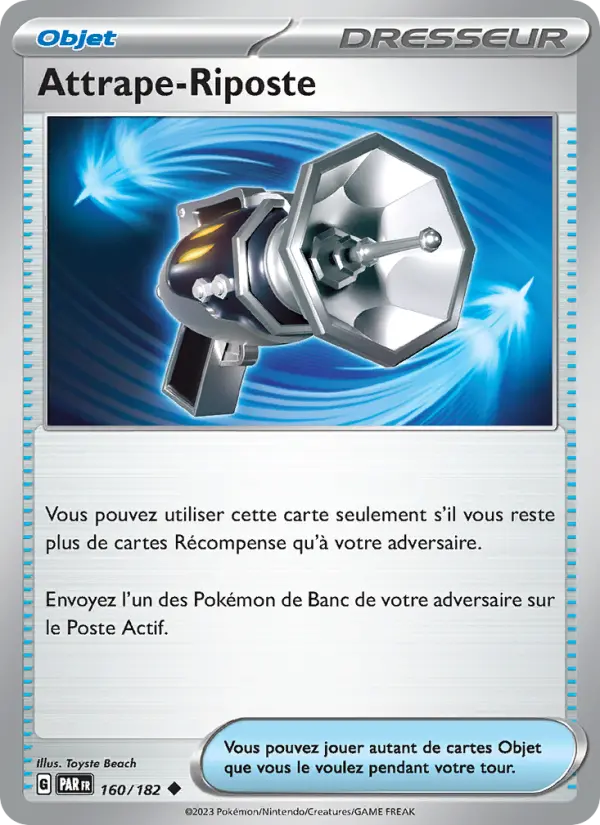 Scan HD carte Pokémon Attrape-Riposte 160/182 — Faille Paradoxe