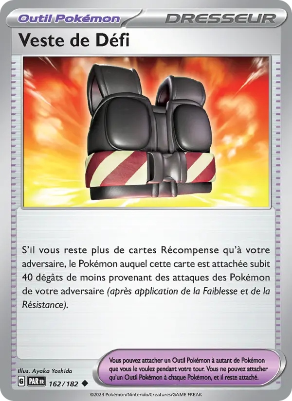 Scan HD carte Pokémon Veste de Défi 162/182 — Faille Paradoxe