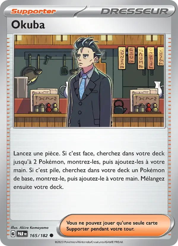 Scan HD carte Pokémon Okuba 165/182 — Faille Paradoxe