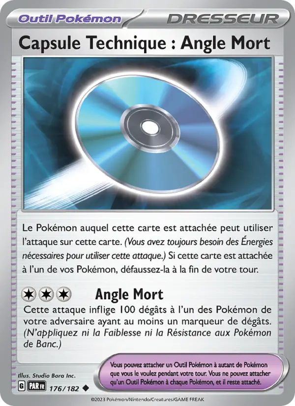 Scan HD carte Pokémon Capsule Technique : Angle Mort 176/182 — Faille Paradoxe
