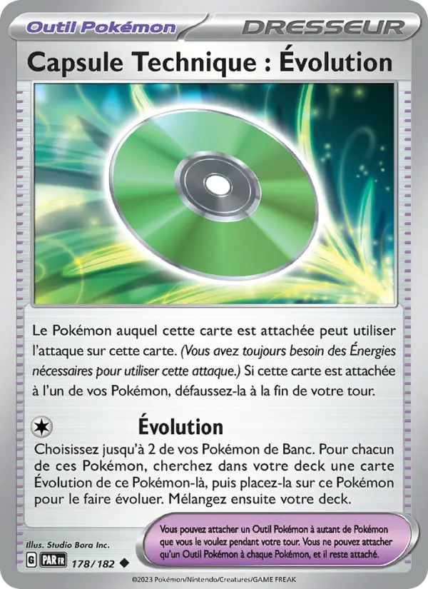 Scan HD carte Pokémon Capsule Technique : Évolution 178/182 — Faille Paradoxe