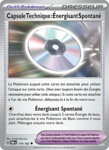 Carte Pokemon Capsule Technique : Énergisant Spontané 179/182 Faille Paradoxe