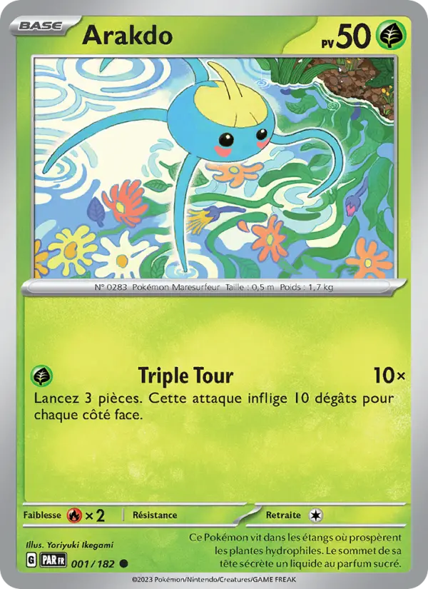 Scan HD carte Pokémon Arakdo 001/182 — Faille Paradoxe