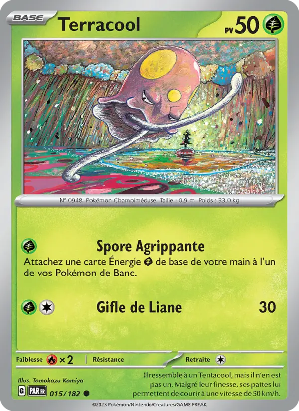 Scan HD carte Pokémon Terracool 015/182 — Faille Paradoxe