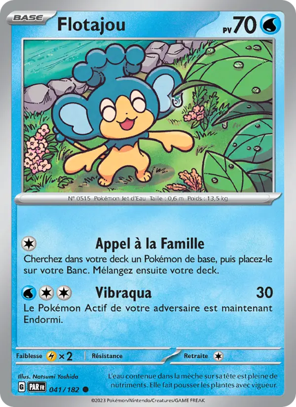 Scan HD carte Pokémon Flotajou 041/182 — Faille Paradoxe