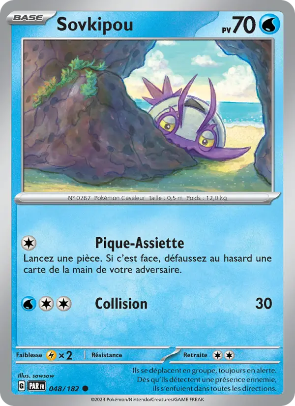 Scan HD carte Pokémon Sovkipou 048/182 — Faille Paradoxe