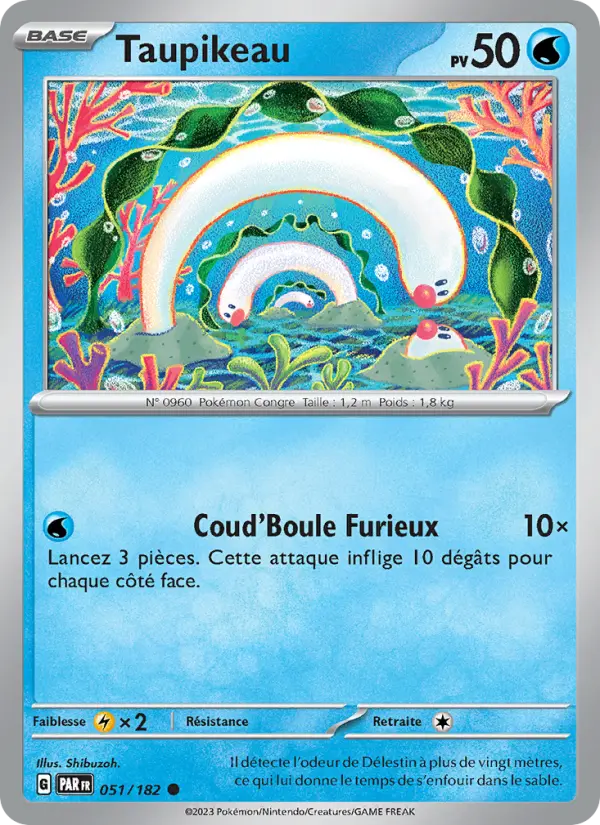 Scan HD carte Pokémon Taupikeau 051/182 — Faille Paradoxe