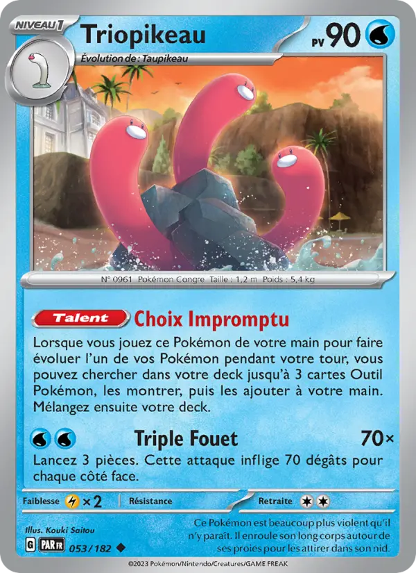 Scan HD carte Pokémon Triopikeau 053/182 — Faille Paradoxe