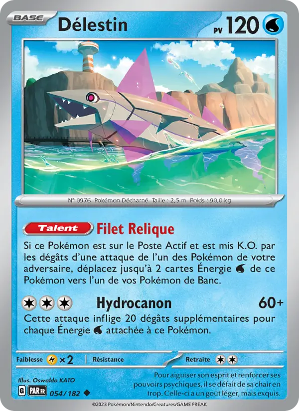 Scan HD carte Pokémon Délestin 054/182 — Faille Paradoxe