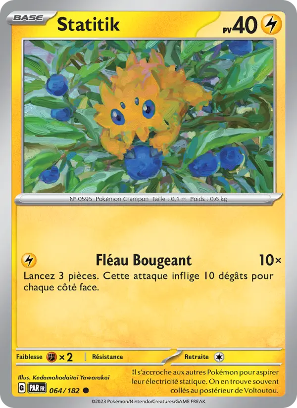 Scan HD carte Pokémon Statitik 064/182 — Faille Paradoxe