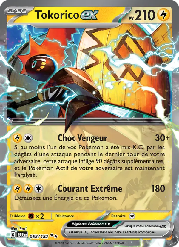 Scan HD carte Pokémon Tokorico-ex 068/182 — Faille Paradoxe