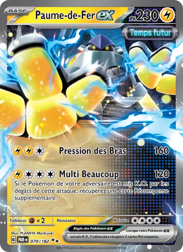 Scan HD carte Pokémon Paume-de-Fer-ex 070/182 — Faille Paradoxe