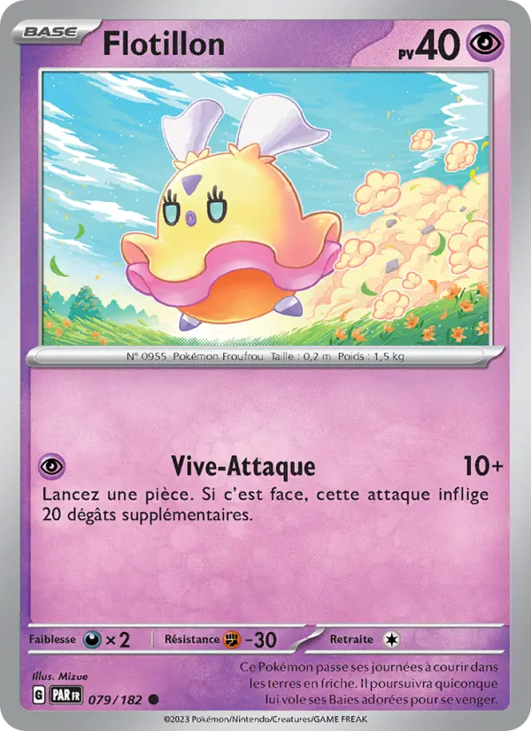 Scan HD carte Pokémon Flotillon 079/182 — Faille Paradoxe