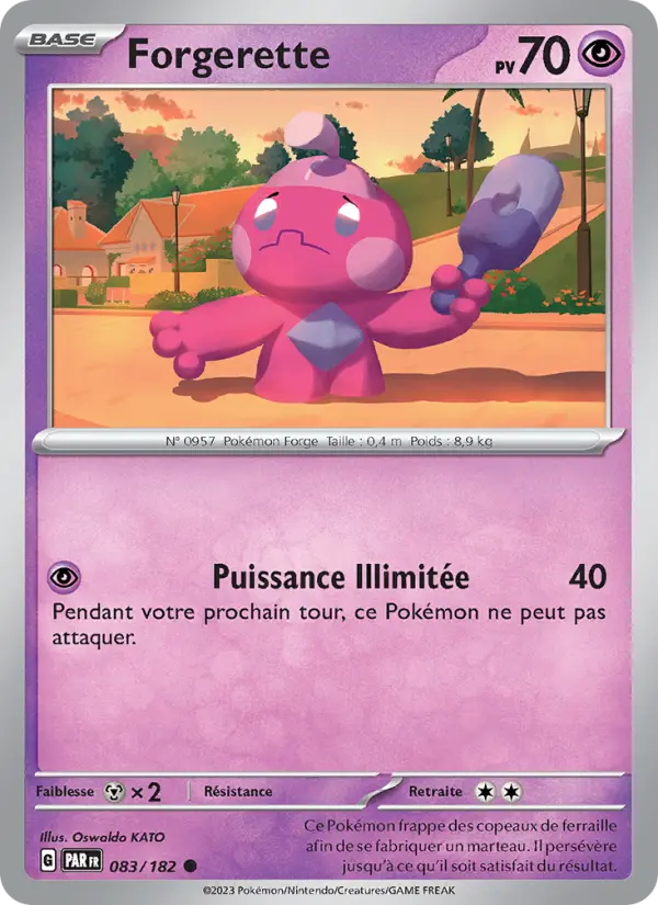 Scan HD carte Pokémon Forgerette 083/182 — Faille Paradoxe