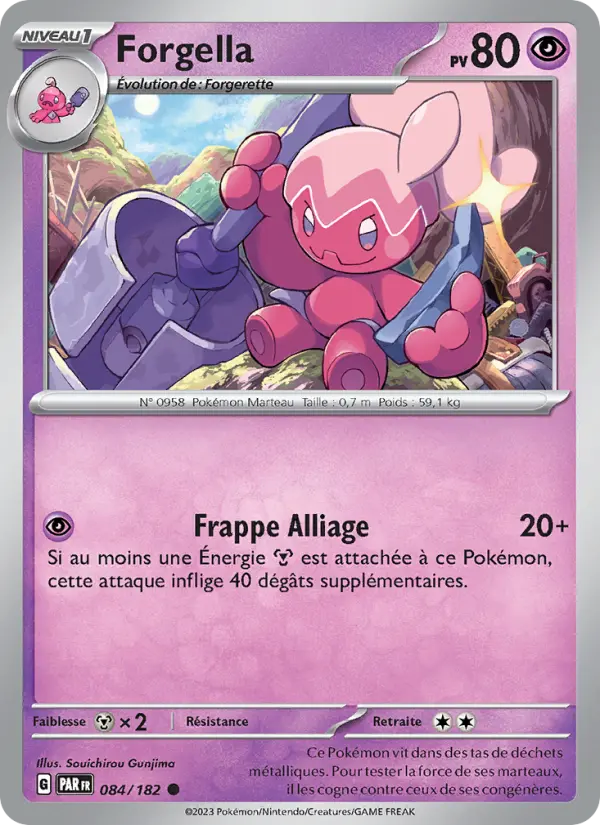 Scan HD carte Pokémon Forgella 084/182 — Faille Paradoxe