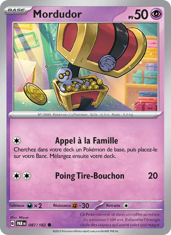 Scan HD carte Pokémon Mordudor 087/182 — Faille Paradoxe
