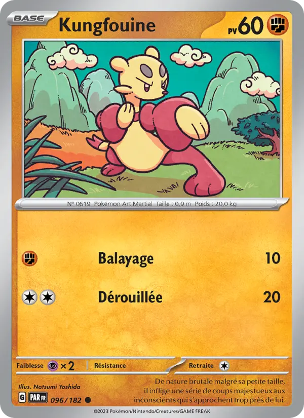 Scan HD carte Pokémon Kungfouine 096/182 — Faille Paradoxe