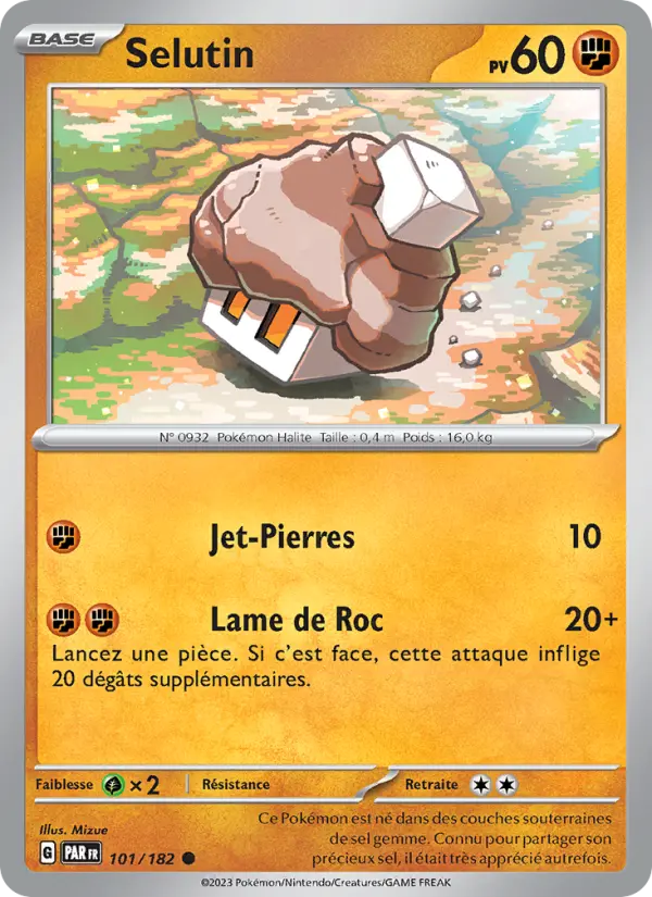 Scan HD carte Pokémon Selutin 101/182 — Faille Paradoxe