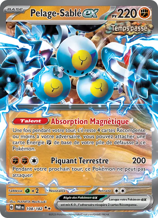 Scan HD carte Pokémon Pelage-Sablé-ex 108/182 — Faille Paradoxe